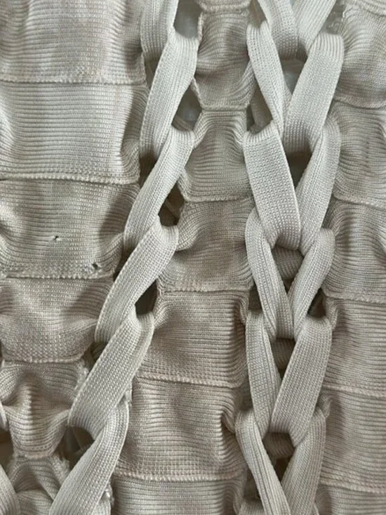 Herve Leger Cream Mini Dress - Picture 13 of 14